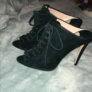 Miu miu lace up booties